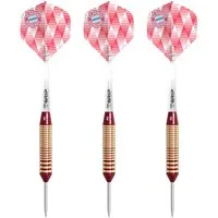BULL'S Dart-Flights FC Bayern München I Steeldarts Braas 21 g I Rot