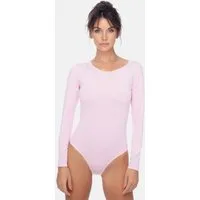 Evoni Body für Damen Langarm Blusenbody mit Rundhals