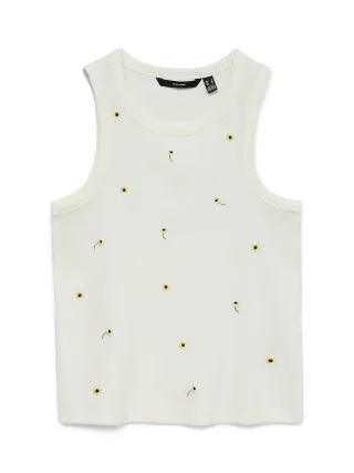 VERO MODA - VMNAJA TANK TOP BOX JRS Snow White - Gr. - M