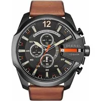 Diesel Chronograph MEGA CHIEF DZ4343, Quarzuhr, Armbanduhr, Herrenuhr, Stoppfunktion, Lederarmband