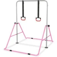 FIVMEN Turnreck Gymnastikstange Kinder Faltbarer, Reckstange Indoor höhenverstellbar, (Stabile Stahlkonstruktion, Erweiterbare Junior-Heimausrüstung Stangen für das Kinderheimtraining)