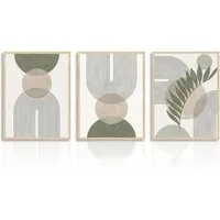 Minicloss Poster 3-teiliges Bohemian Poster Set, Grüne Pflanze Bilder, Ohne Rahmen, (3 St), Moderne Wandbilder, Wohnzimmer Schlafzimmer Deko