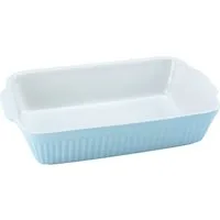 CreaTable Auflaufform Pastell Kitchen, Steinzeug, (1-St), klassisches Streifenrelief, umlaufender Kantenschutz, Pastellfarben
