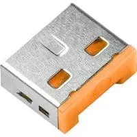 ESSENTIAL USB-A Port Lock (UL03), Einsteckschloss Farbcode Orange, 10 Stück