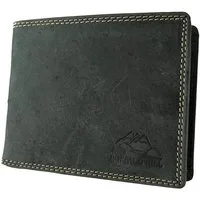 Buffalo Hill Geldbörse >8101< Büffelleder Portemonnaie, integrierter RFID-Schutz, elegantes Wallet mit 8 Kartenfächern in Graphit