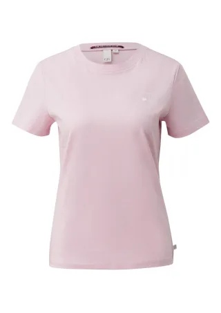 Q/S designed by - Bauwollshirt mit Rundhalsausschnitt pink - Gr. - XL