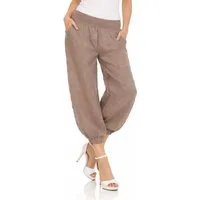 Mississhop Leinenhose Damen 100 % Leinen Extra Lang Hose– Tall Fit Sommerhose M.282