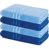 Lavea Duschtücher 4er Set Duschtuch 70 x 140 cm, Elena Frottee Handtücher, (Set, 4-St), Dusch-Handtuch, 500 g/m² Frottier, weich & saugstark, pflegeleicht