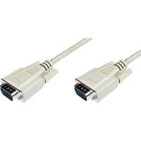 VGA-Monitor-Anschlusskabel, VGA-Stecker > VGA-Stecker beige, 1,8 Meter, HD DSUB 15-pin Stecker