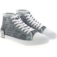 Moschino MOSCHINO HERREN VULCA25 RETE ST. LOST&FOUND ALLOVER LOGO. HIGH TOP Sneaker Logoschriftzug