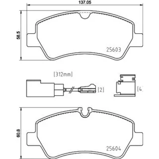 Hella Bremsbel?ge hinten Ford Transit 2,0 2,2 TDCi