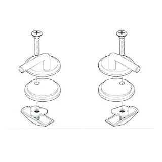 LAUFEN Scharnierset zu WC Sitz 89395.5, 89265.4, 8926540000001 H8926540000001