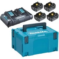 Makita Akku Power Source Kit (198091-4) 4x BL 1860 B Akku 18 V 6,0 Ah Akkupacks