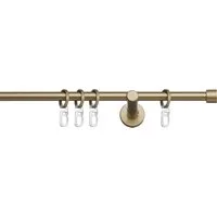 indeko Gardinenstange Andrax, Ø 12 mm, 1-läufig, Fixmaß, verschraubt, Stahl, Komplett-Set inkl. Ringen und Montagematerial