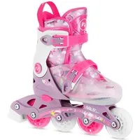 NILS FUN Inlineskates 2 in 1 FLIPZY Inliner Skates Größen 27-34 Inline Skates, Größenverstellung per PUSH-Taste