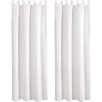 Bestlivings Vorhang (2 St), Schlaufen, blickdicht, Gardinenset "Blickdicht" mit Schlaufen inkl. Zubehör