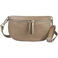 ITALYSHOP24 Bauchtasche Damen Leder Gürteltasche Hüfttasche CrossBody Bag, als Schultertasche, CrossOver, Umhängetasche tragbar