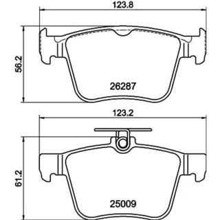 Hella Bremsbel?ge hinten Audi CUPRA Seat Skoda VW 8DB355044-951
