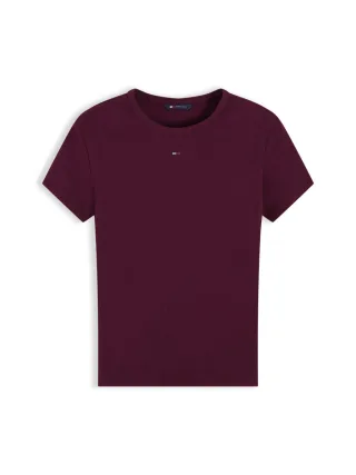Tommy Hilfiger - T-Shirt mit Rippstruktur violet - Gr. - S