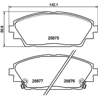 Hella Bremsbel?ge vorne Mazda 3 Cx-3 Cx-30