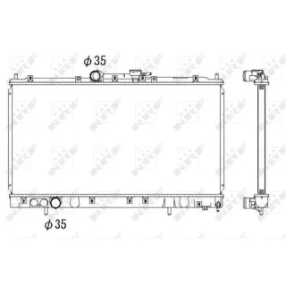 NRF Motork?hler gel?tet Mitsubishi Galant 53312