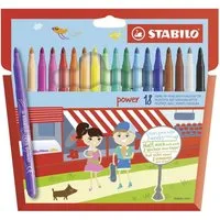 STABILO Filzstift STABILO power Filzstift - 2 mm - 18er Set