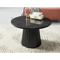 OTTO home Couchtisch Roos, Keramikplatte in Marmor-Optik, geriffelter Fuß, Breite 80 cm