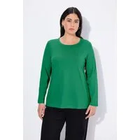 Ulla Popken T-Shirt Shirt Slim Rundhalsausschnitt Langarm
