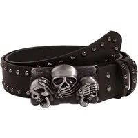 Ware aus aller Welt Nietengürtel Gürtel mit Totenkopf-Schnalle Taillengürtel für Frauen und Männer
