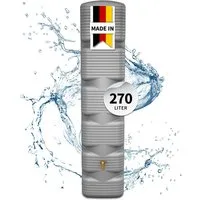 4rain Regentonne QUADRO Wandtank 270 Liter betongrau, 270 l