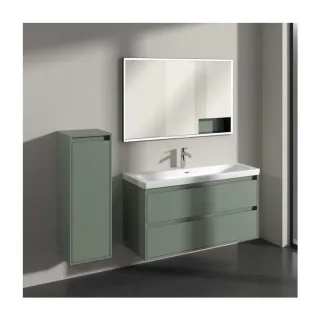 Villeroy und Boch Skyla Seitenschrank C80200AF 1 Tür, 1 Schublade, 350 x 1000 x 349 mm, Soft Green / Soft Green
