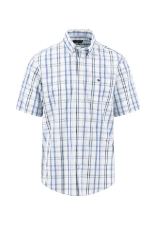 FYNCH-HATTON - Summer Poplin Check, B.D., 1/2 pine green - Gr. - L