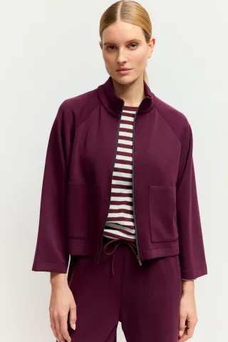 THE FASHION PEOPLE - Jacket Velvet Touch BURGUNDY - Gr. - S