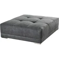 luma-home Polsterhocker 15139 (XXL-Hocker B120/H120/T39 cm mit Federkernpolsterung, passend zum Big-Sofa), Mikrofaserstoff Grau