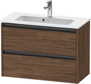 Duravit Ketho.2 Waschtischunterbau wandhängend Nussbaum dunkel Matt 810x390x549 mm - K25256021210000 K25256021210000