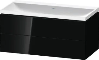 Duravit L-Cube c-shaped Set wandhängend Schwarz Hochglanz 1000x480x480 mm - LC6952N40400000 LC6952N40400000