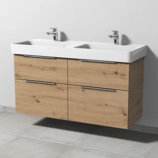 Sanipa 3way Waschtischunterbau zu Laufen Pro S Waschtisch mit 4 Auszügen, Eiche Natural-Touch UM78785