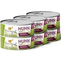 Bellfor I love my cat Katzenfutter Nass mit Huhn - 6x100g, für: Katzen