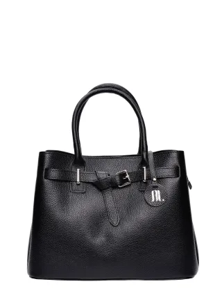 Anna Luchini Schwarz Rindsledertasche