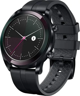 Huawei Watch GT Elegant [inkl. Silikonarmband schwarz] 42mm Edelstahlgehäuse schwarz