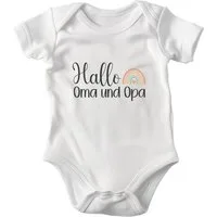 22Feels Kurzarmbody Bio Unisex Babybody Oma Opa Weiss Strampler Babyparty Geschenk Weich BIO-Baumwolle - In Deutschland Bedruckt - Niedlicher Print