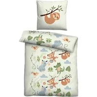 Bestlivings Kinderbettwäsche mit Motiv, Mikrofaser, 2 teilig, 135x200/80x80 cm, mit verdecktem Reißverschluss, atmungsaktiv