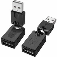 Bolwins G37 USB A Buchse auf Stecker Kabel Adapter Verlängerung PC Laptop 360° Computer-Adapter USB-A Stecker zu USB-A Buchse, 0 cm, 360° drehbar, Platzsparendes Winkel-Design, Plug & Play