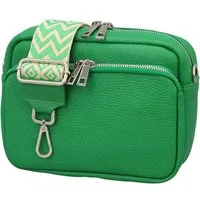 Adel Bags Schultertasche BELLA Umhängetasche für Damen, Schultertasche mit 2 Wechselriemen, echtes Leder, hergestellt in Italien