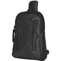 Christian Wippermann Umhängetasche Damen Tasche Schultertasche Umhängetasche Crossover Bag (1-tlg), Leder Optik Handtasche Schwarz