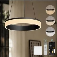 Mai & Mai Pendelleuchte Hängelampe LED-pendellampe 20W/30W stufenlos dimmbar Luvina02, LED-Deckenlampe mit drei Bedienungsmöglichkeiten