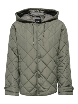ONLY - ONLJULIET QUILTED HOOD JACKET OTW Smokey Olive - Gr. - M