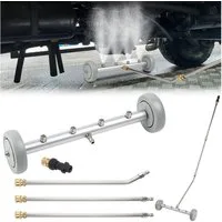 PRIISF Hochdruckreiniger Auto Hochdruck Unterbodenreiniger Wasserbesen Kit Hochdruckreiniger, Druck max: 276 bar, Doppelfunktion Auto Fahrwerk Oberflächenreiniger 3 Verlängerungsstab