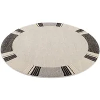 OCI DIE TEPPICHMARKE Teppich CASTLE FLORA, auch als Läufer und Rund, rund, Höhe: 20 mm, dichter Frisé Kurzflor, farbiger Bordüre, Wohnzimmer, Schlafzimmer
