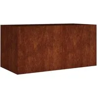 vidaXL Blumentopf Pflanzkübel 80x40x40 cm Cortenstahl (1 St)